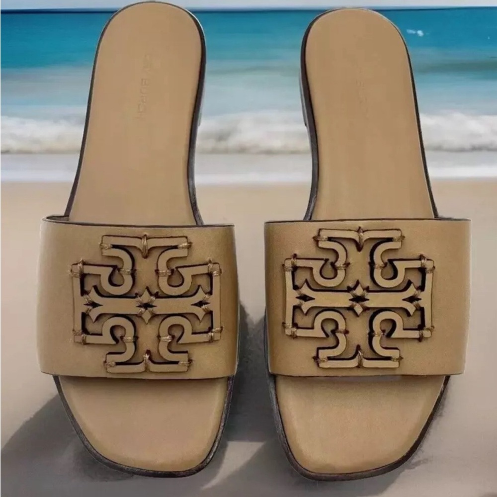 Tory Burch Ines Beige Women's Slide Sandals